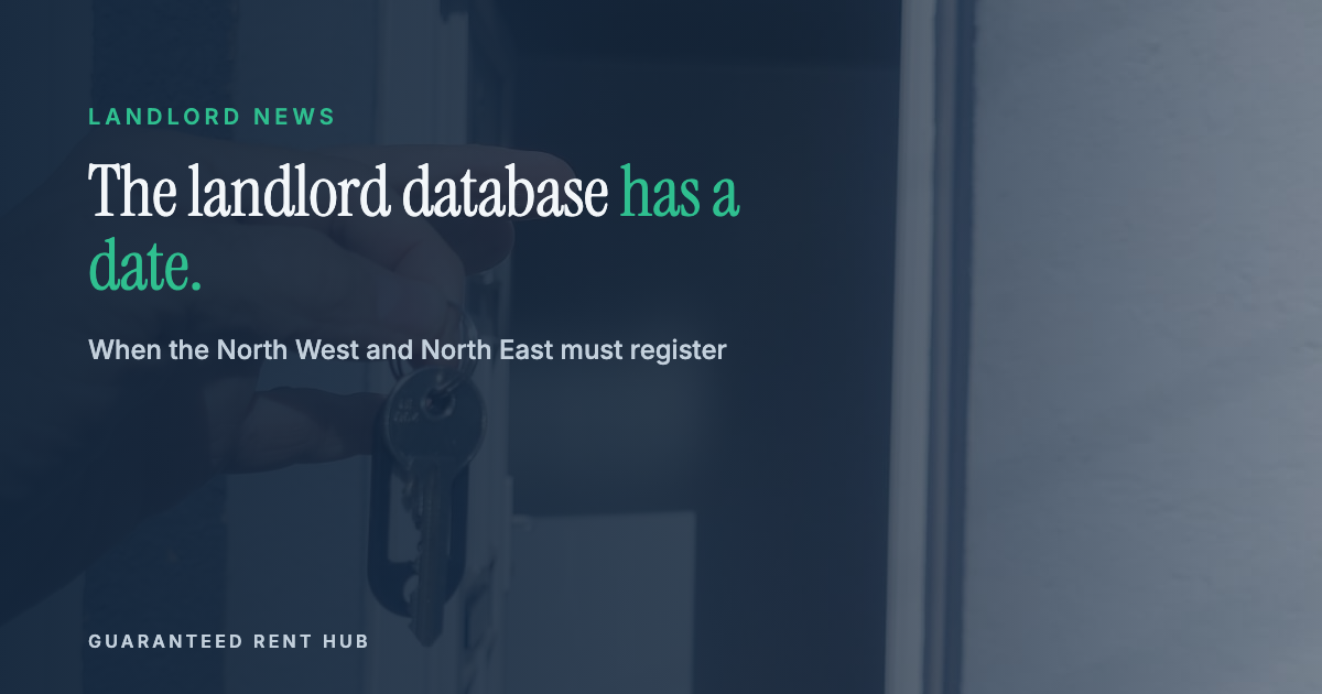 Landlord Database Dates for the North West and North East