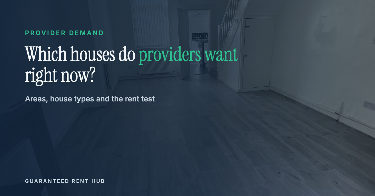Which Houses Do Social Housing Providers Want Right Now?