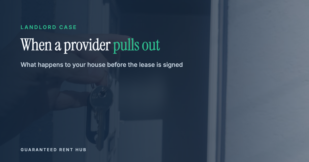 What If a Provider Pulls Out Before the Lease Is Signed?